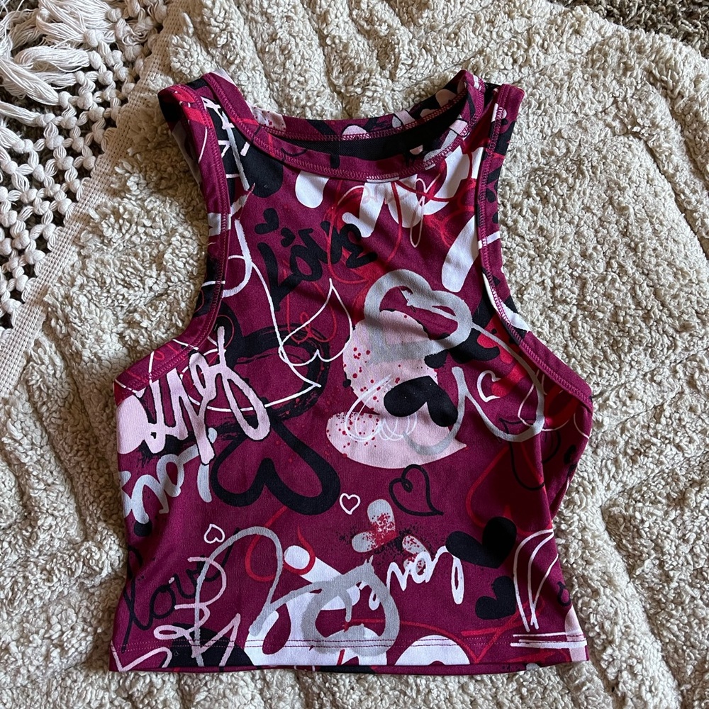 MATERIAL GIRL ACTIVE ✨ SIZE XS ✨ ADORABLE MAROON SPORTY WORKOUT TOP